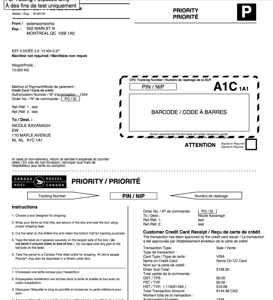 woocommerce-canada-post-label-printing-tracking-code